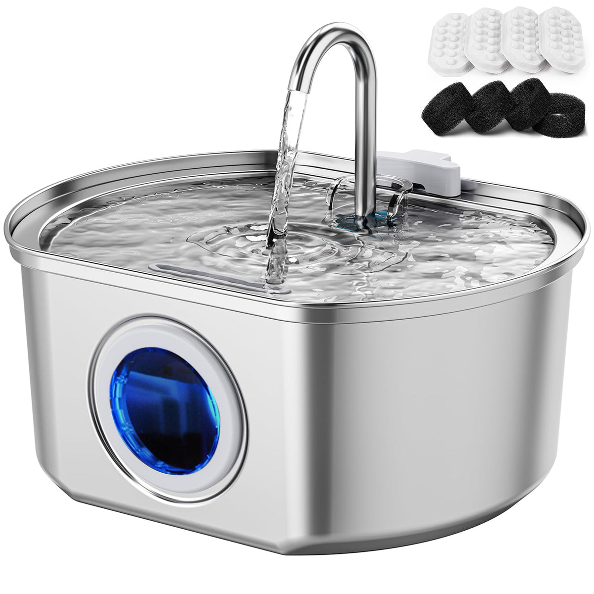 Filtered Water Fountain Stainless Steel 108oz/3.2L