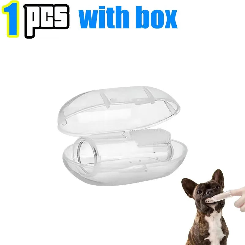 Silicone Finger Toothbrush for Dogs & Cats - Soft Pet Teeth Cleaning Brush (Multi-Pack)
