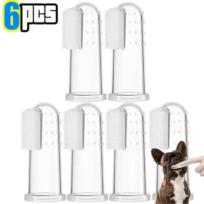Silicone Finger Toothbrush for Dogs & Cats - Soft Pet Teeth Cleaning Brush (Multi-Pack)