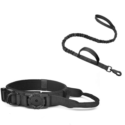 Tactical AirTag Dog Collar – Adjustable GPS Holder for Medium/Large Dogs