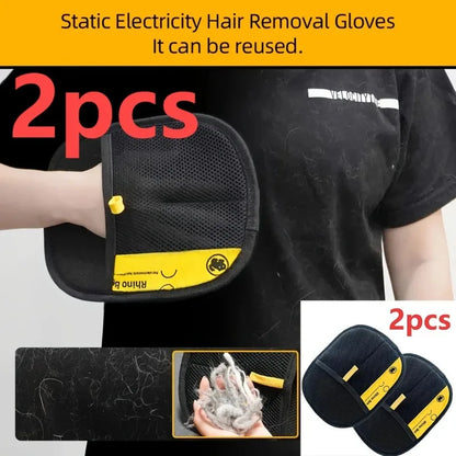 Pet Grooming Gloves (2-Pack) – Gentle Deshedding Mitts for Cats & Dogs