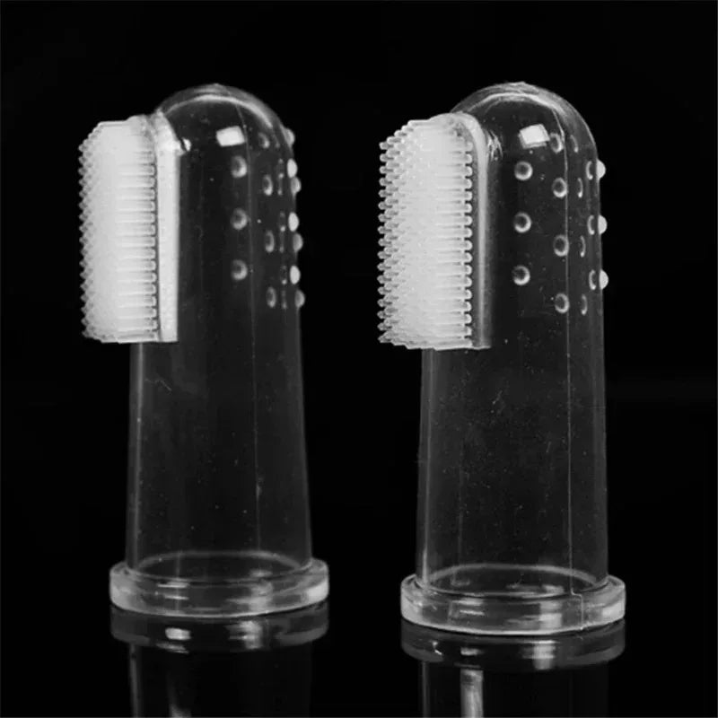 Silicone Finger Toothbrush for Dogs & Cats - Soft Pet Teeth Cleaning Brush (Multi-Pack)