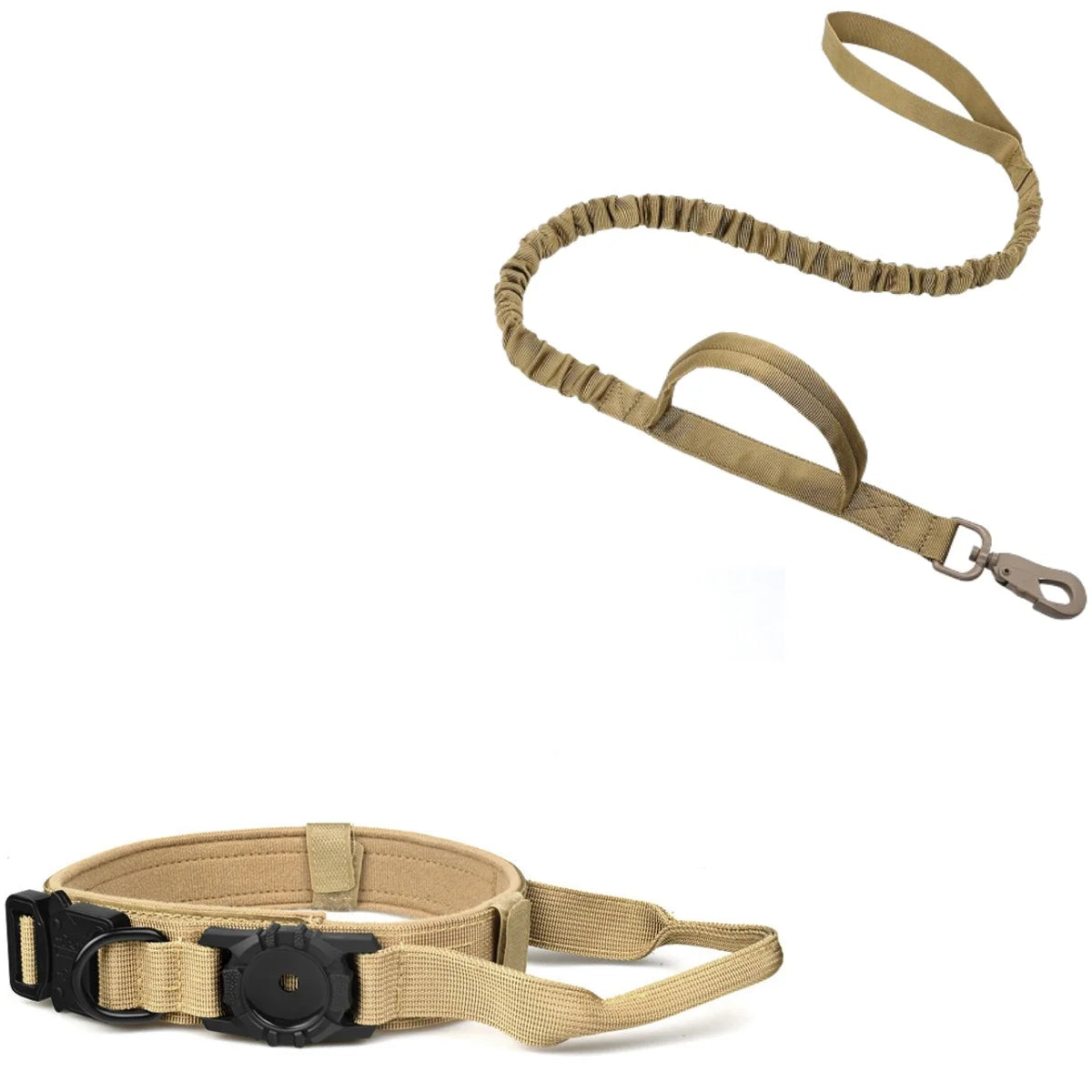 Tactical AirTag Dog Collar – Adjustable GPS Holder for Medium/Large Dogs