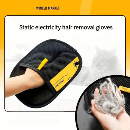 Pet Grooming Gloves (2-Pack) – Gentle Deshedding Mitts for Cats & Dogs