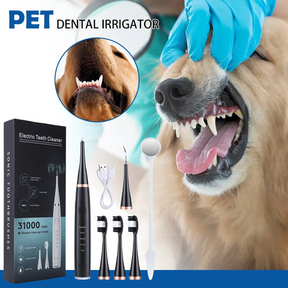 Ultrasonic Electric Pet Toothbrush - Plaque & Tartar Removal Dental Cleaner for Dogs