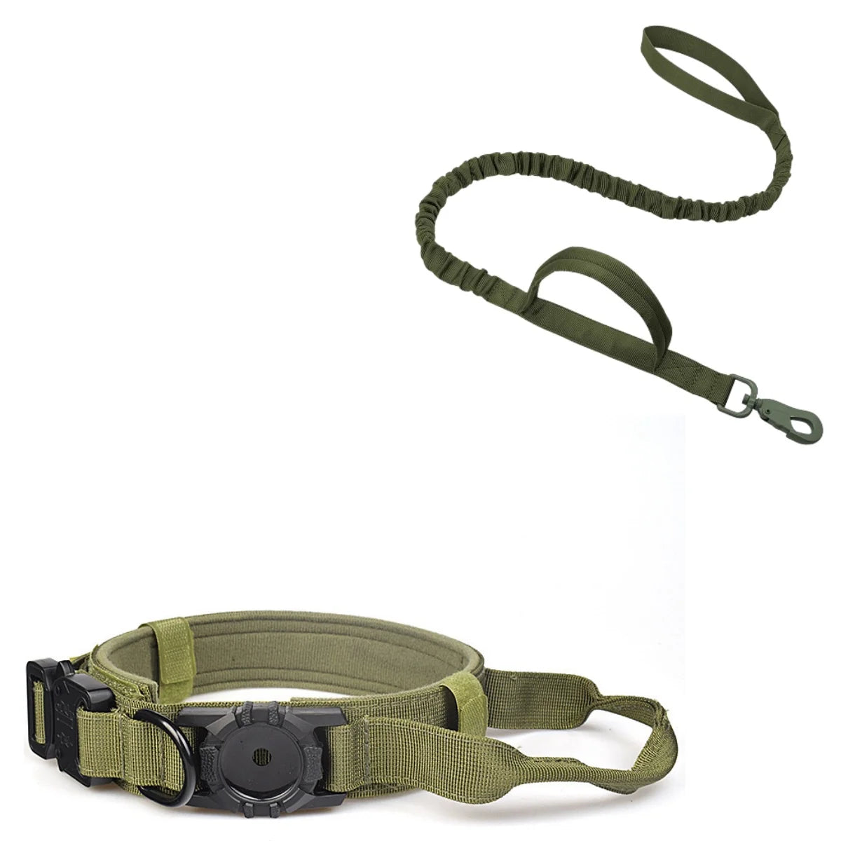 Tactical AirTag Dog Collar – Adjustable GPS Holder for Medium/Large Dogs