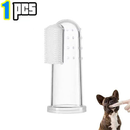 Silicone Finger Toothbrush for Dogs & Cats - Soft Pet Teeth Cleaning Brush (Multi-Pack)