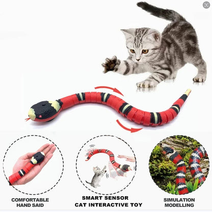 Interactive Snake Cat Toy – USB Rechargeable Motion Teaser