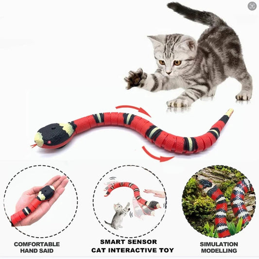 Interactive Snake Cat Toy – USB Rechargeable Motion Teaser