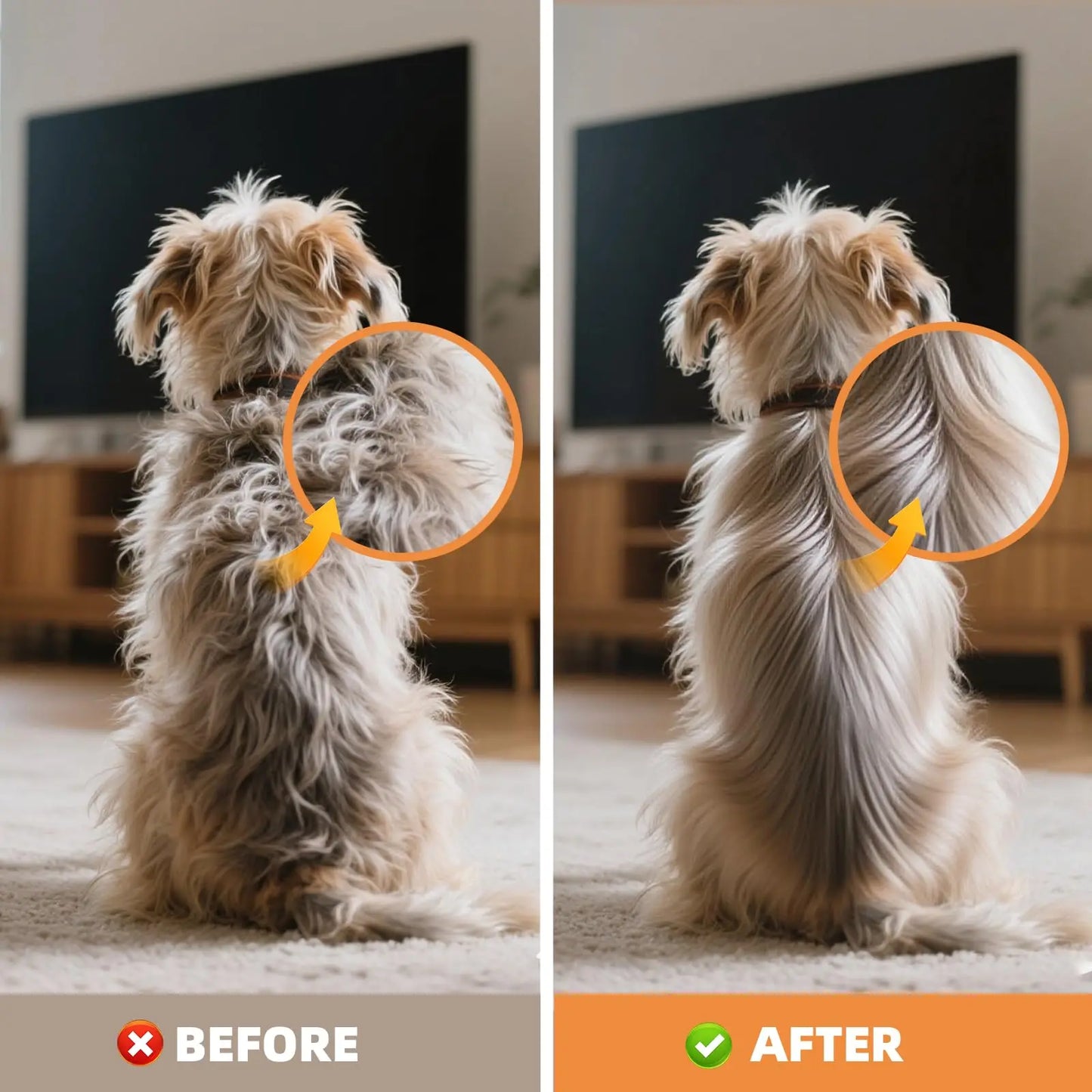 Professional Deshedding Brush – Fur & Knot Remover for Dogs, Cats & Horses