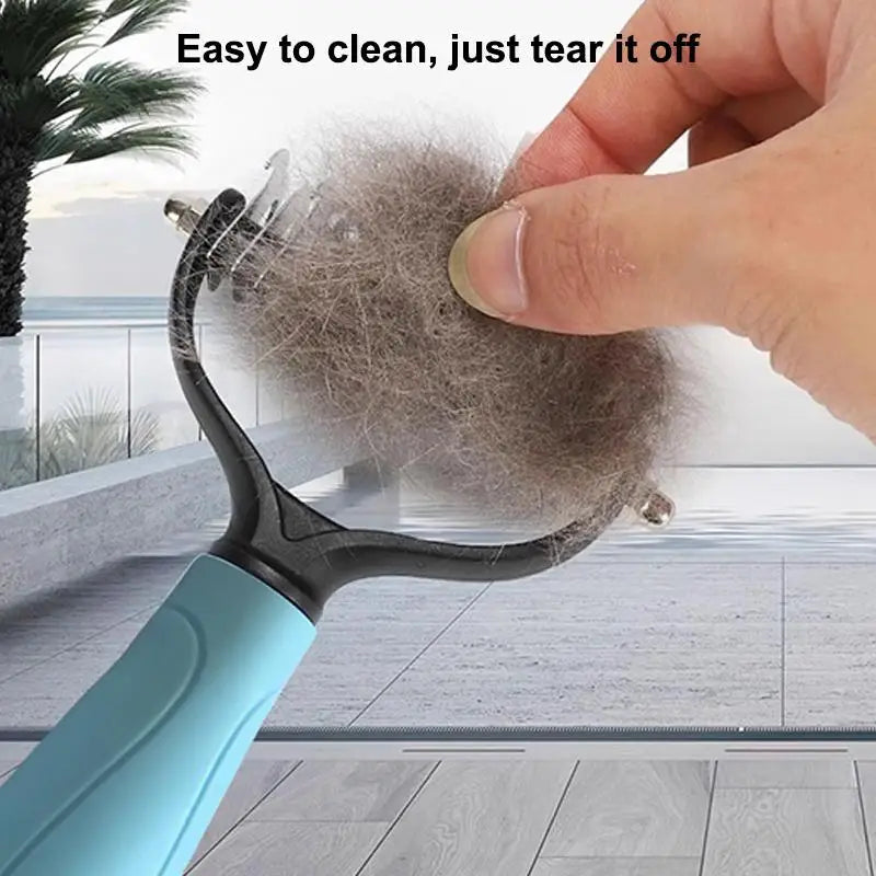 2-Sided Deshedding & Dematting Brush – Easy-Grip Grooming Tool
