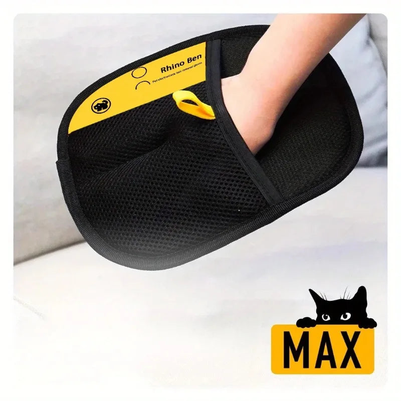 Pet Grooming Gloves (2-Pack) – Gentle Deshedding Mitts for Cats & Dogs