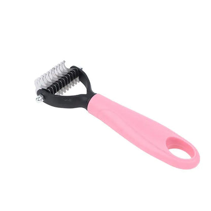 2-Sided Deshedding & Dematting Brush – Easy-Grip Grooming Tool