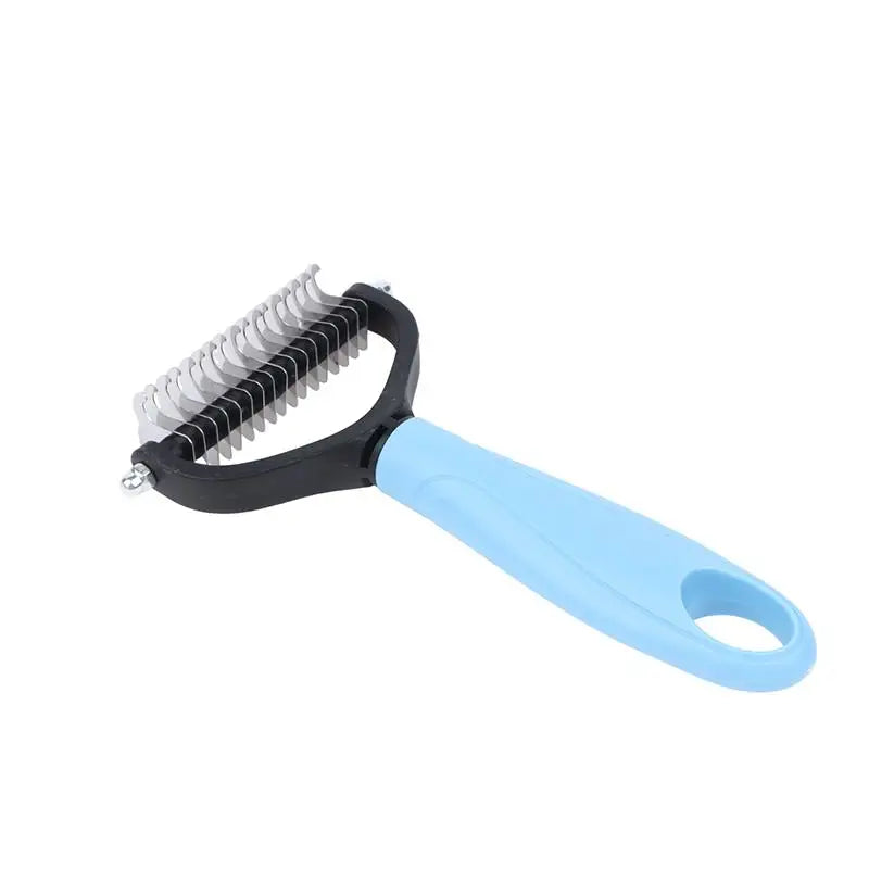 2-Sided Deshedding & Dematting Brush – Easy-Grip Grooming Tool