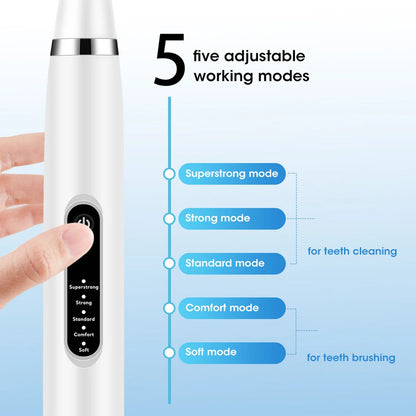 Ultrasonic Electric Pet Toothbrush - Plaque & Tartar Removal Dental Cleaner for Dogs
