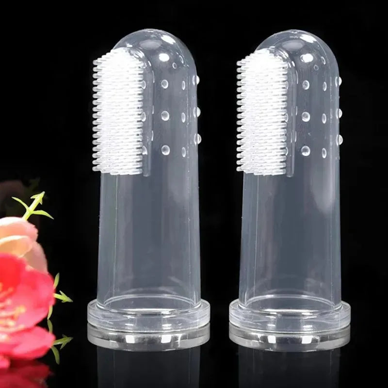 Silicone Finger Toothbrush for Dogs & Cats - Soft Pet Teeth Cleaning Brush (Multi-Pack)