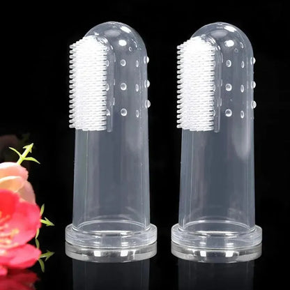 Silicone Finger Toothbrush for Dogs & Cats - Soft Pet Teeth Cleaning Brush (Multi-Pack)