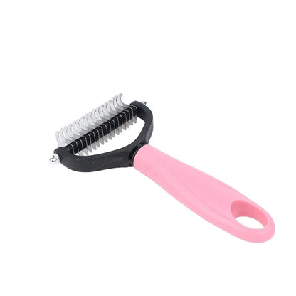 2-Sided Deshedding & Dematting Brush – Easy-Grip Grooming Tool