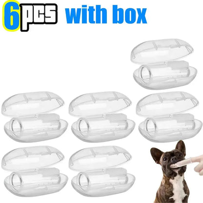 Silicone Finger Toothbrush for Dogs & Cats - Soft Pet Teeth Cleaning Brush (Multi-Pack)